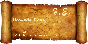 Hromada Emma névjegykártya
